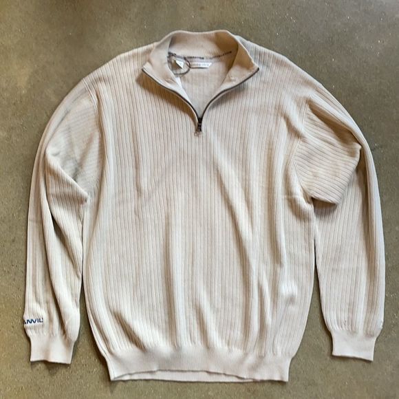 Cutter & Buck Ribbed Pullover 1/4 Zip up Sweater 100% cotton - Picture 4 of 11